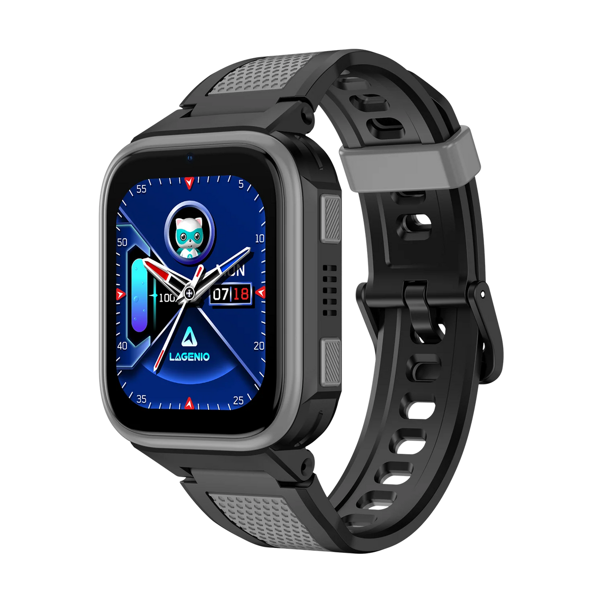 LAGENIO K10 Kinder Smartwatch in Schwarz mit Display und Armband